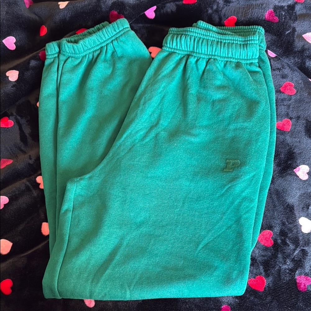 PINK Victoria's Secret Green Track Pants